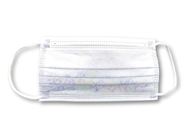 Mund-Nasenschutz weiß "Stripes"