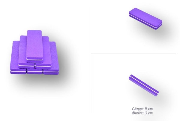 Bufferfeile kurz-breit - 20 Stück "lila"