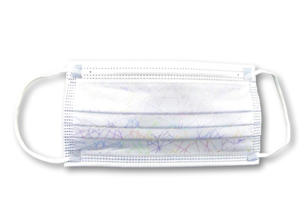 Mund-Nasenschutz weiß "Stripes"